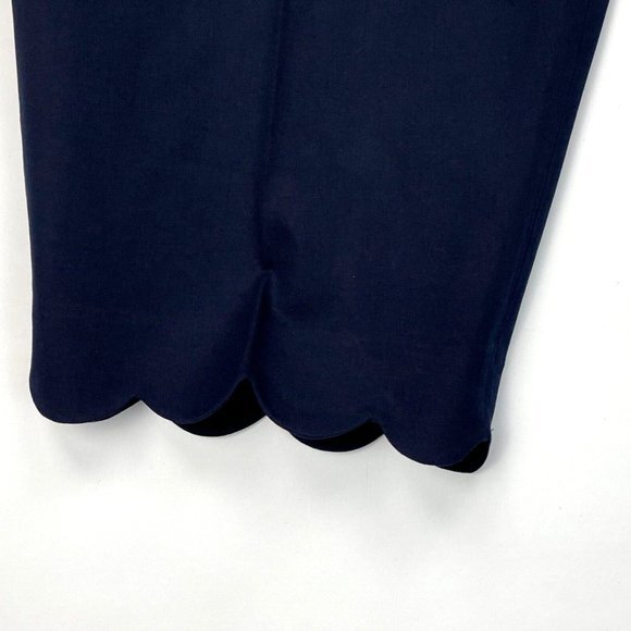 Talbots Slim Crop Pants Women 24W NWT $99 Stretch Cotton Elastic Waist Scallop - Picture 5 of 12
